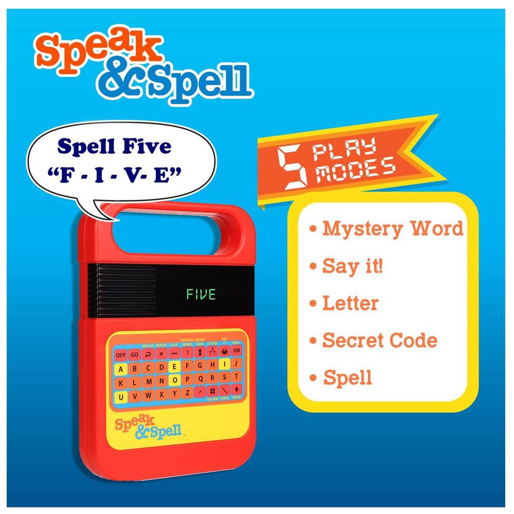 Basic Fun Speak And Spell Electronic Game Classic Retro Educational Learning Interactive Toy - Multicolour