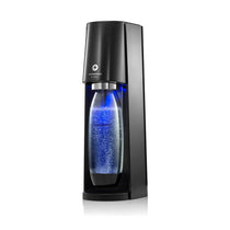 SodaStream E-Terra Sparkling Machine And Fizzy Water Bottle 1L With Co2 Gas Bottle - Black