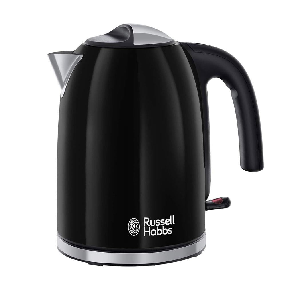 Russell Hobbs Colors Plus Electric Jug Kettle Stainless Steel 3000W 1.7 Litre - Black Main image