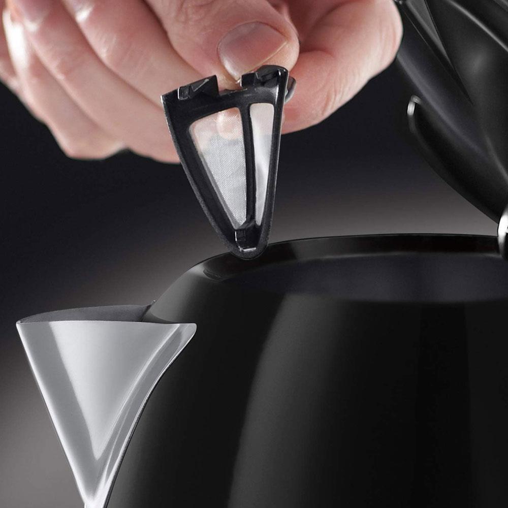 Russell Hobbs Colors Plus Electric Jug Kettle Stainless Steel 3000W 1.7 Litre - Black