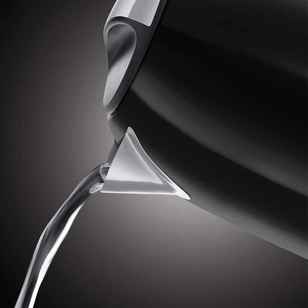 Russell Hobbs Colors Plus Electric Jug Kettle Stainless Steel 3000W 1.7 Litre - Black