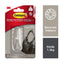 3M Command Designer Hook Medium 1 Hook And 2 Medium Strips 1.3 kg Holding Power - Brushed Nickel