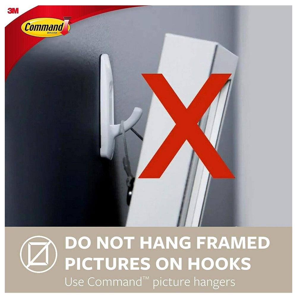 3M Command Designer Hook Medium 1 Hook And 2 Medium Strips 1.3 kg Holding Power - Brushed Nickel