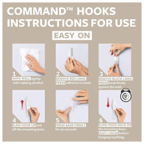 3M Command Designer Hook Medium 1 Hook And 2 Medium Strips 1.3 kg Holding Power - Brushed Nickel
