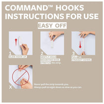 3M Command Designer Hook Medium 1 Hook And 2 Medium Strips 1.3 kg Holding Power - Brushed Nickel