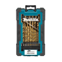 Makita HSS-TIN Metal Bit Set 1.5mm To 10mm - 19 Piece