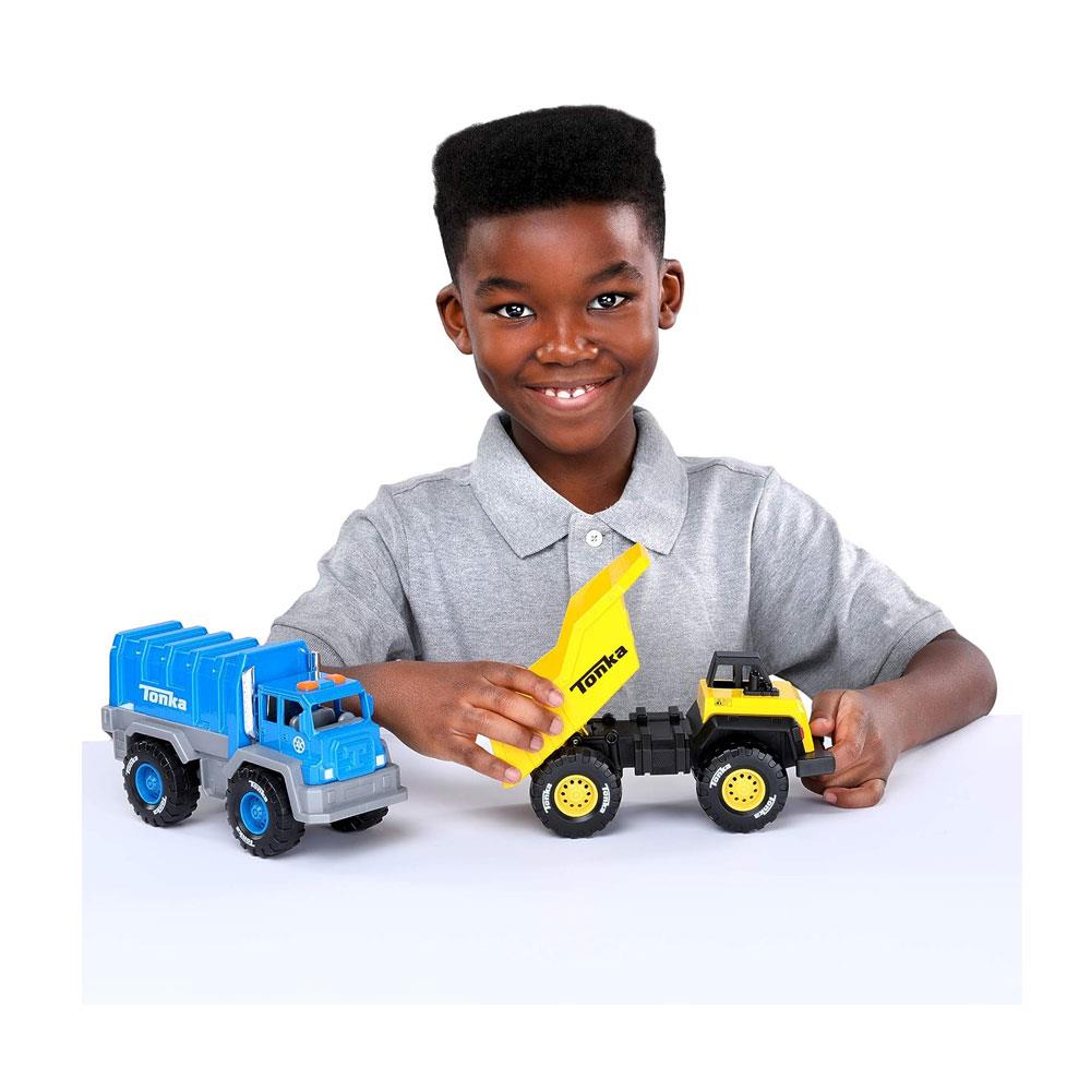 Tonka Mighty Metal Fleet Dump Truck Kids Construction Toys - Yellow/Black