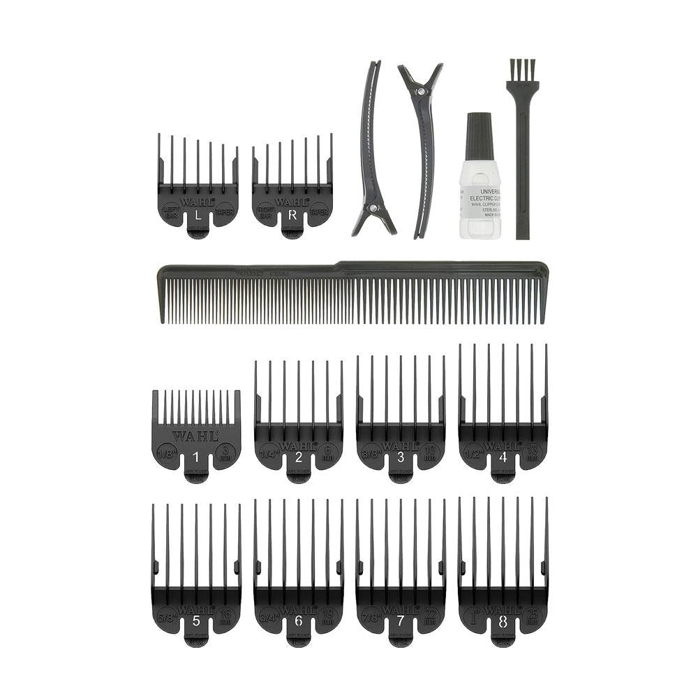 Wahl Clip N Rinse Cordless Hair Clipper And Nose Trimmer Home Haircutting Kit - Black