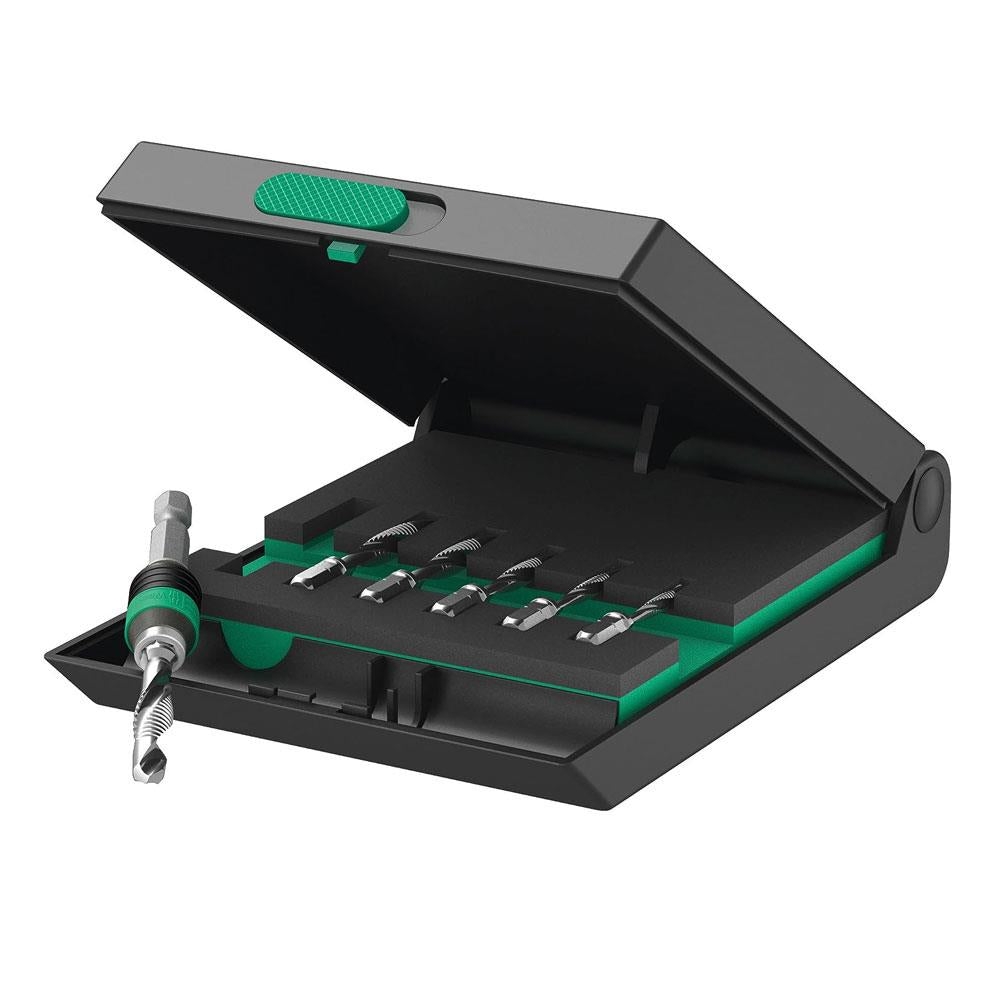 Wera 847/7 Combination Drill Bits Set With 1/4 Inch Rapidaptor Bit Holder - 7 Pieces