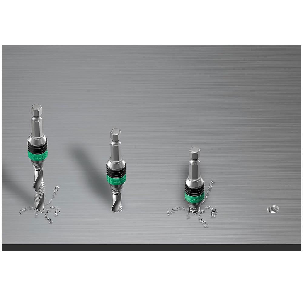 Wera 847/7 Combination Drill Bits Set With 1/4 Inch Rapidaptor Bit Holder - 7 Pieces