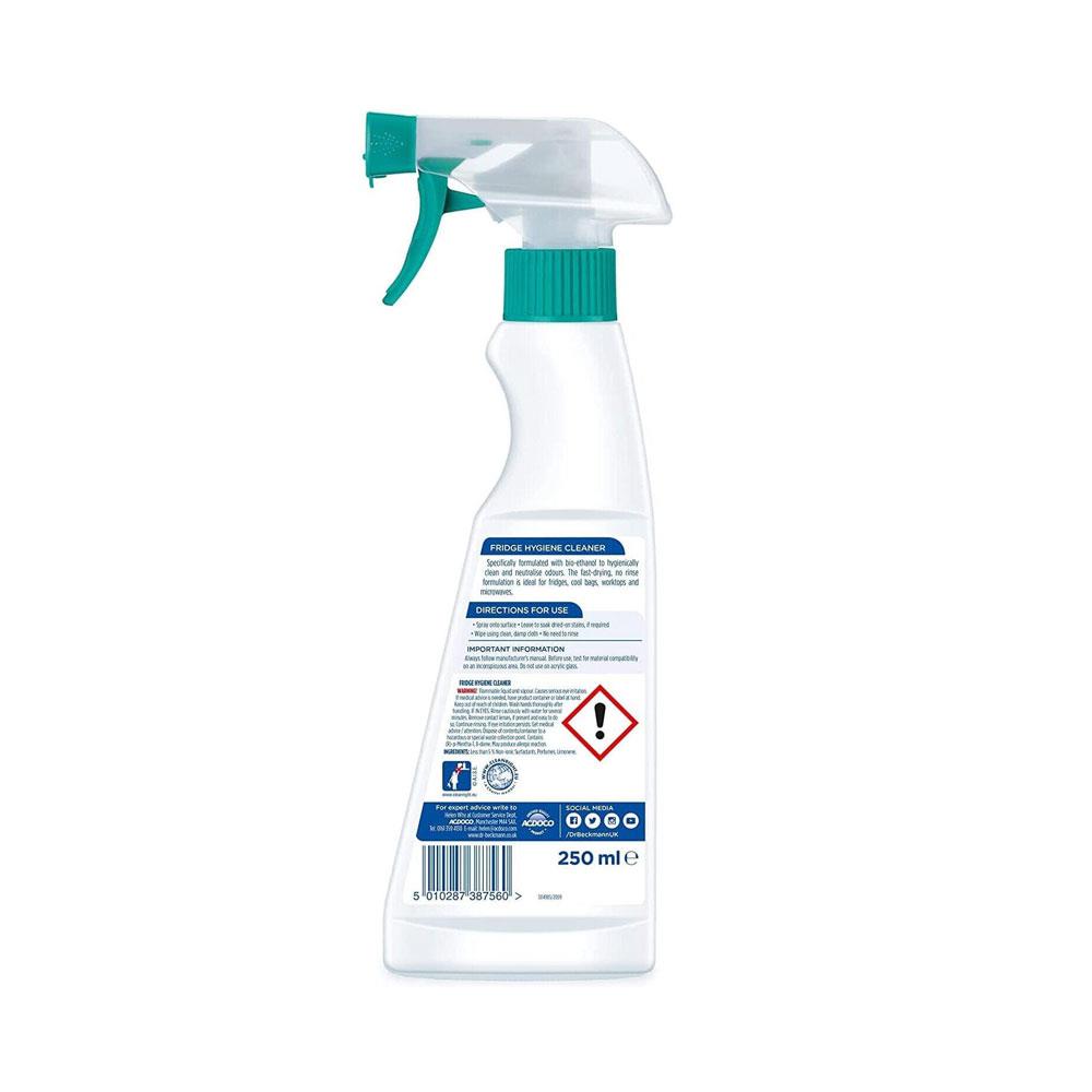 Dr Beckmann Fridge Hygiene Cleaner Fast-Drying Spray Neutralizes Odors - 250ml