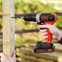 Black & Decker 18V Lithium-ion Drill Driver With 1.5Ah Battery & 400mA Charger - Orange/Black