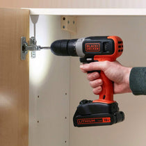Black & Decker 18V Lithium-ion Drill Driver With 1.5Ah Battery & 400mA Charger - Orange/Black