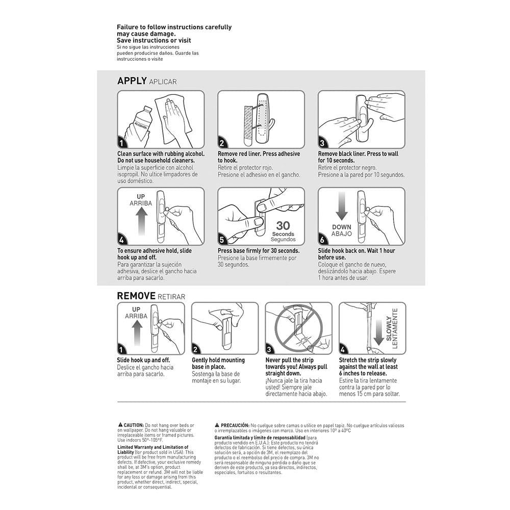 3M Command Designer Hooks Small 2 Hooks And 4 Small Strips 450g Holding Power - White