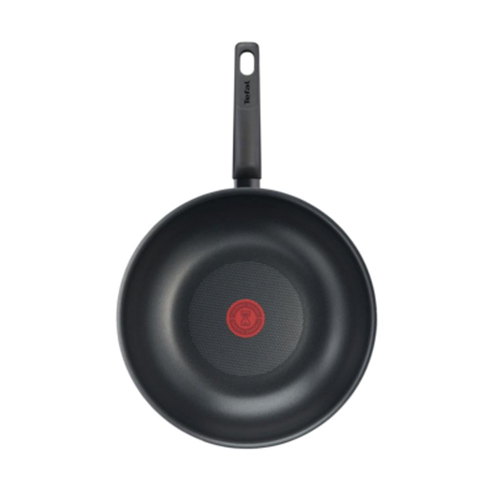 Tefal Simple Cook Non-Stick Wok 28cm Aluminum Thermal Signal - Black