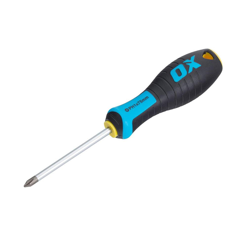 OX Tools Pro Phillips Screwdriver PH1 x 75mm Main image