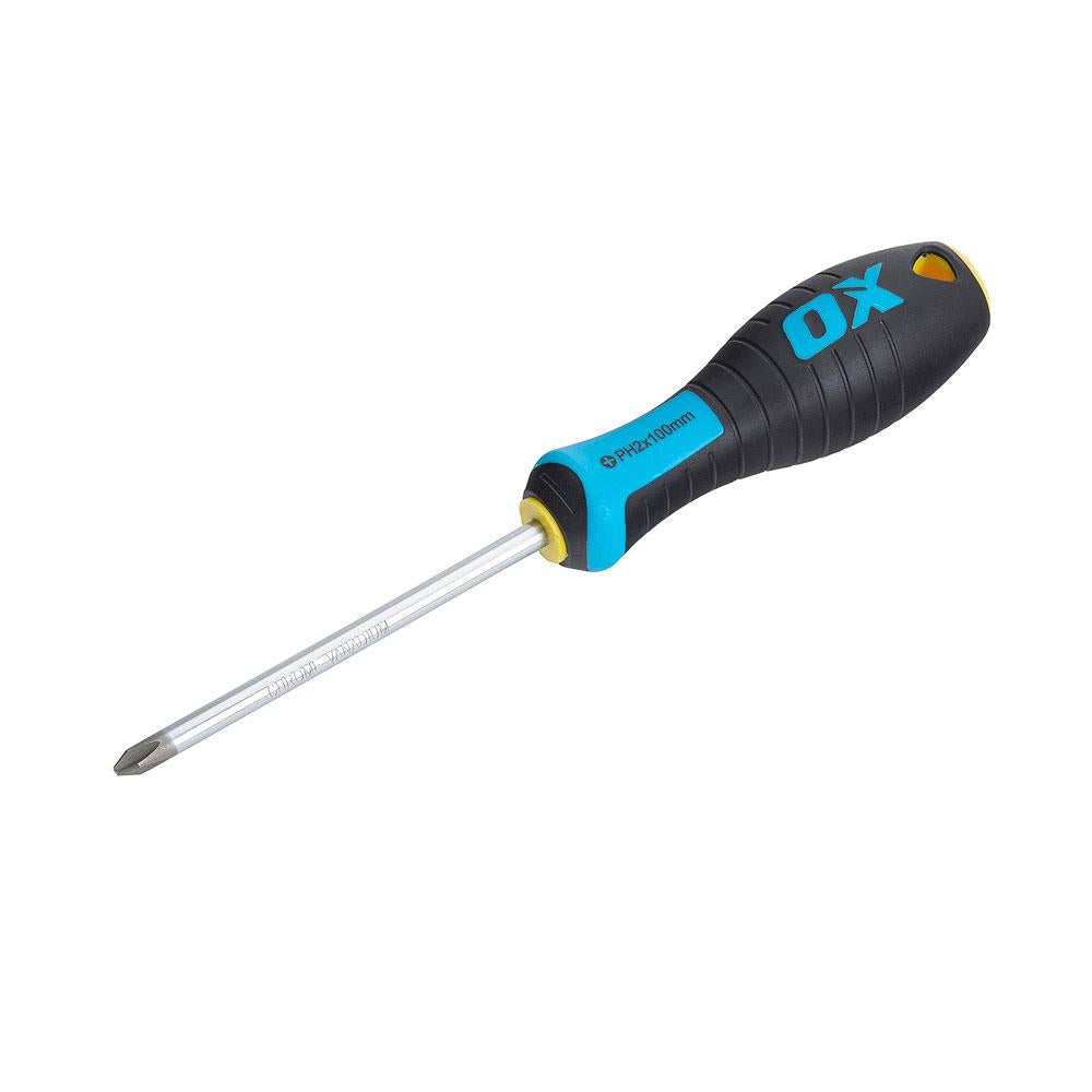 OX Tools Pro Phillips Screwdriver PH2 x 100mm