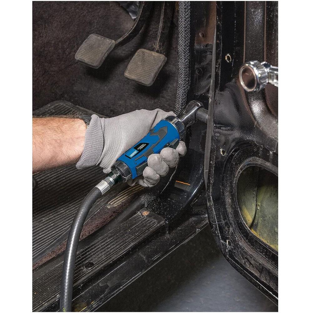 Draper 3/8 Inch Square Drive Storm Force Stubby Air Ratchet - Blue