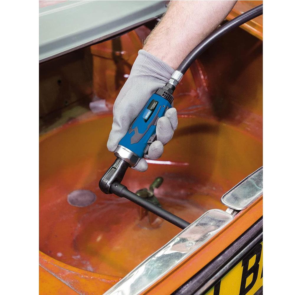 Draper 3/8 Inch Square Drive Storm Force Stubby Air Ratchet - Blue