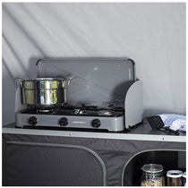 Campart 3 Burner Gas Stove Quebec Stainless Steel 4000W - Grey
