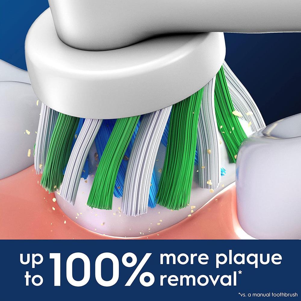 Oral-B Pro Cross Action Electric Toothbrush Heads 4 Pack X-Shape And Angled Bristles - White