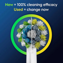 Oral-B Pro Cross Action Electric Toothbrush Heads 4 Pack X-Shape And Angled Bristles - White