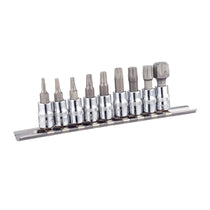 Blue Spot Tools 1/4 Inch Torx Bit Socket Set (T10-T60) - 9 Piece