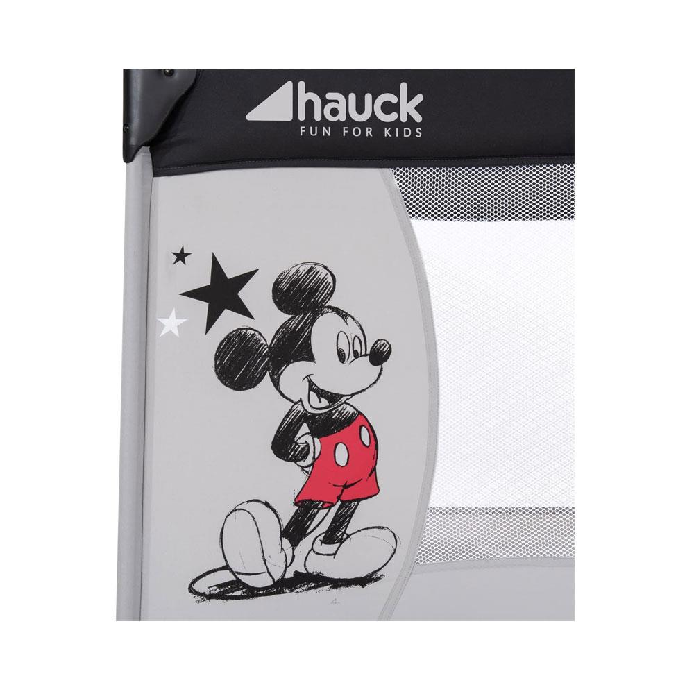 Hauck Dream N Play Disney Travel Cot Baby Bed Compact Folding 120 x 60cm - Mickey Stars Secondary image