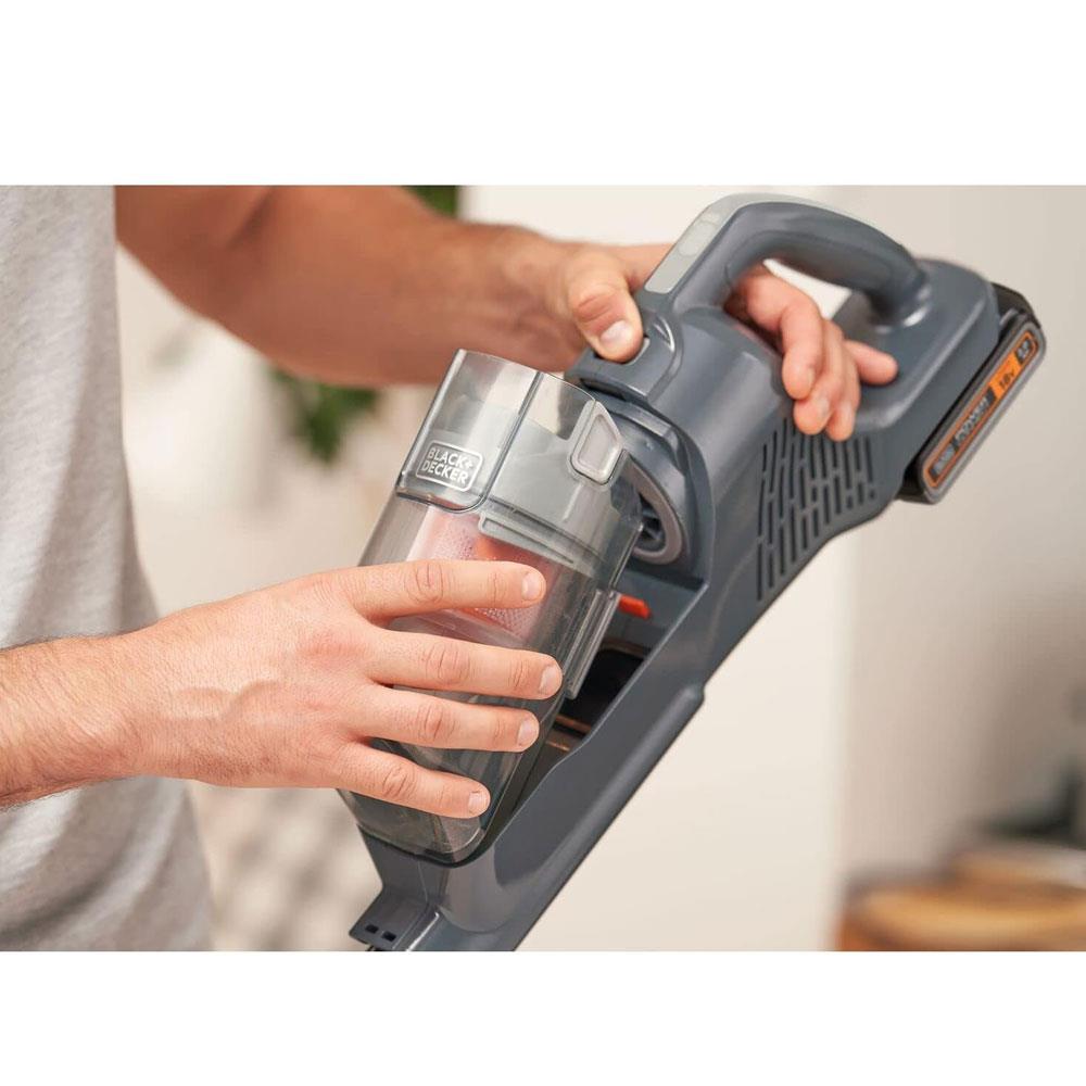 Black & Decker PowerSeries+ 18V 2-In-1 Stick Vacuum Cleaner With Removable 2Ah Battery - Grey
