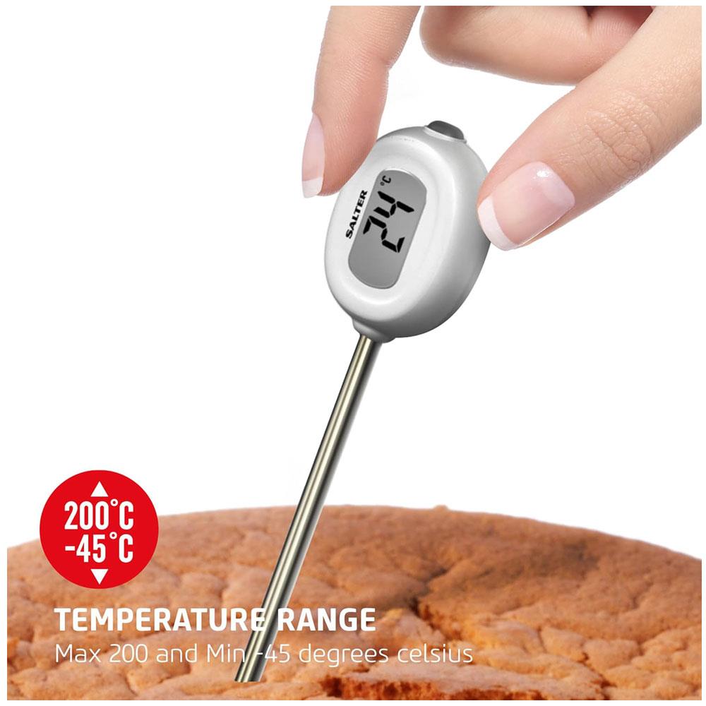 Salter Instant Read Digital Meat Thermometer - Silver/White