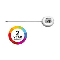 Salter Instant Read Digital Meat Thermometer - Silver/White