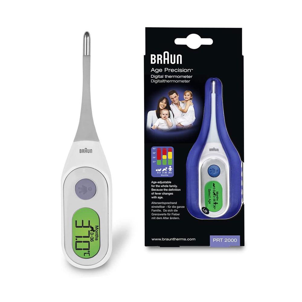 Braun PRT2000EU Digital Thermometer With Age Precision - White/Blue