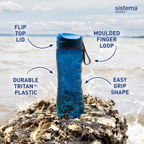 Sistema Hydrate Tritan Active Sports Water Bottle 800ml - Assorted Colours