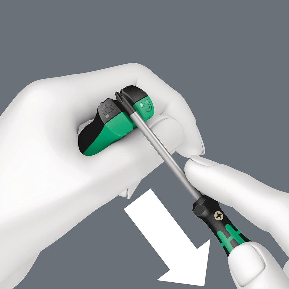 Wera 9500 Magnet SB Magnetiser Demagnetiser For Screwdrivers Allen Keys - Black/Green