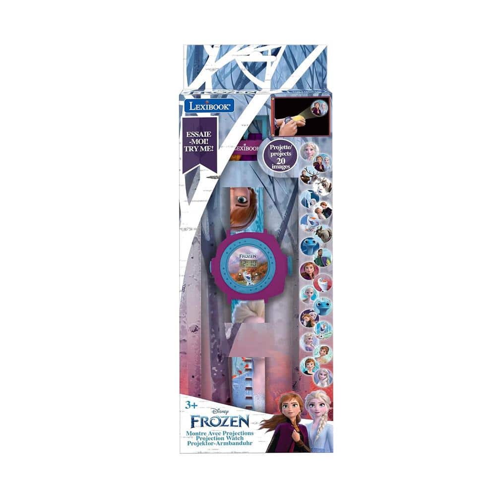 Lexibook Disney Frozen II Children Projection Watch With 20 Images - Blue/Purple/Berry