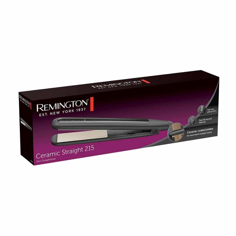 Remington 215 Slim Ceramic Hair Straightener 110mm Floating Plates - Black