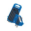 Draper Imperial Hexagon Key Set With Storage Holder Chrome Vanadium Steel 8 Piece - Blue