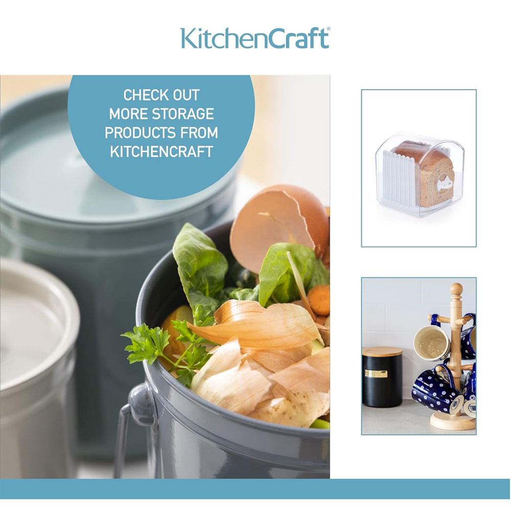 KitchenCraft Expandable Stay Fresh Bread Keeper Bread Bin Acrylic With Bread Slicer Large - Clear