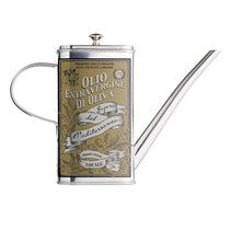 KitchenCraft World of Flavours Italian Olive Oil Can Drizzler Pourer Spout Stainless Steel 500ml - Silver