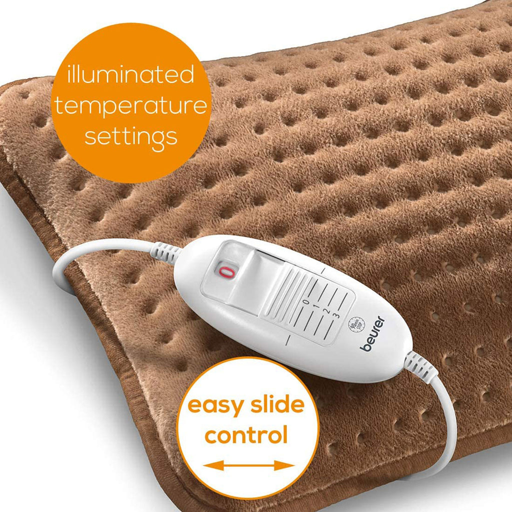 Beurer Heat Pad Disguised As Cosy Sofa Cushion With Rapid Warm Up Function - Beige