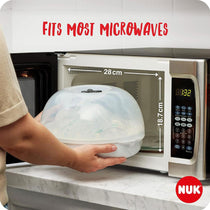 NUK Micro Express Plus Microwave Bottle Steriliser - White/Clear