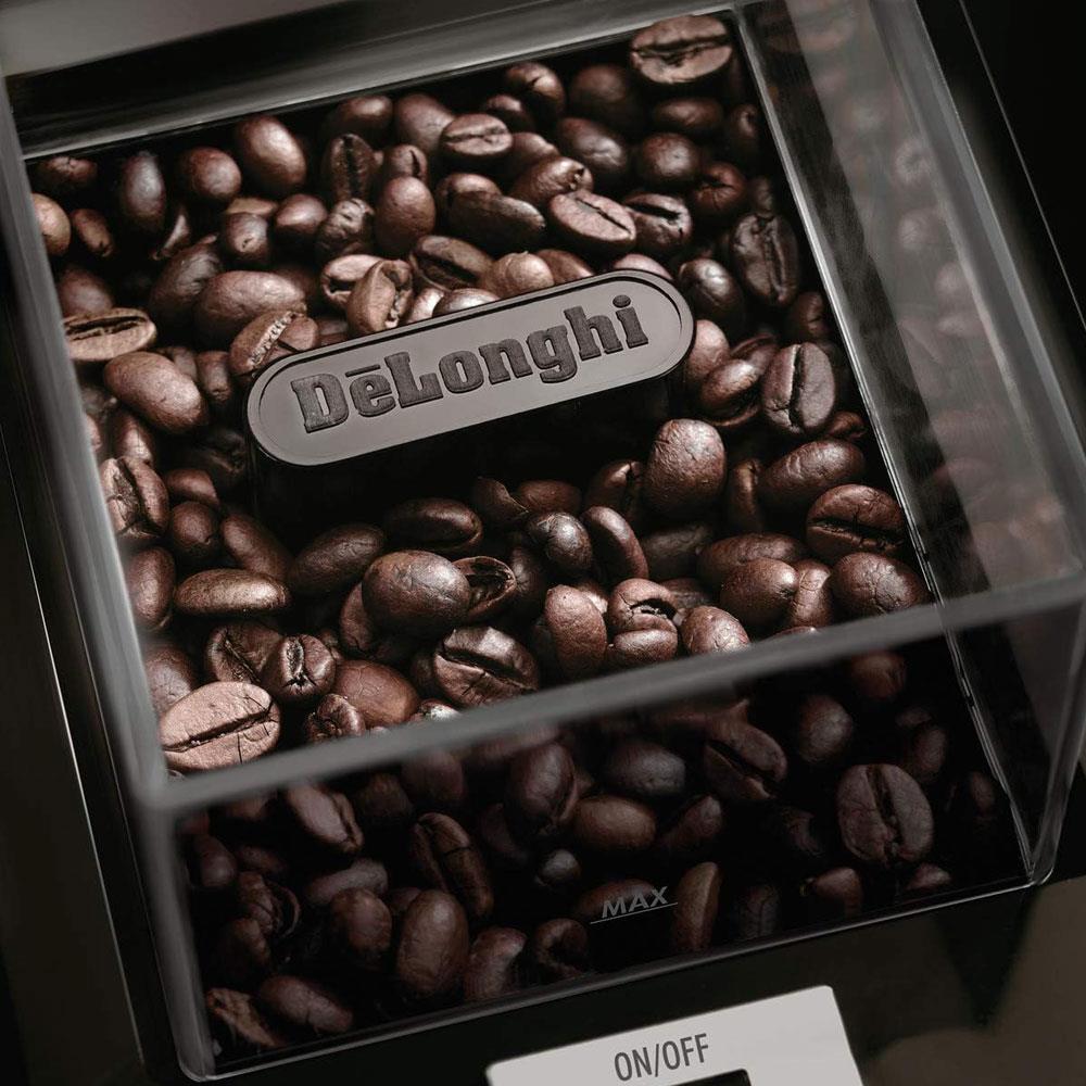 Delonghi KG79 Professional Burr Coffee Grinder 12 Cups Capacity 150g Coffee Ground Container - Black