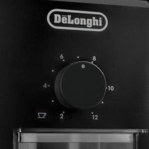 Delonghi KG79 Professional Burr Coffee Grinder 12 Cups Capacity 150g Coffee Ground Container - Black