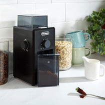 Delonghi KG79 Professional Burr Coffee Grinder 12 Cups Capacity 150g Coffee Ground Container - Black