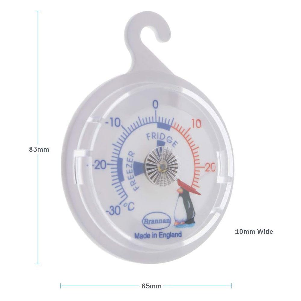 Brannan Dial Fridge Or Freezer Thermometer For Refrigeration Temperature Control - White