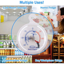 Brannan Dial Fridge Or Freezer Thermometer For Refrigeration Temperature Control - White