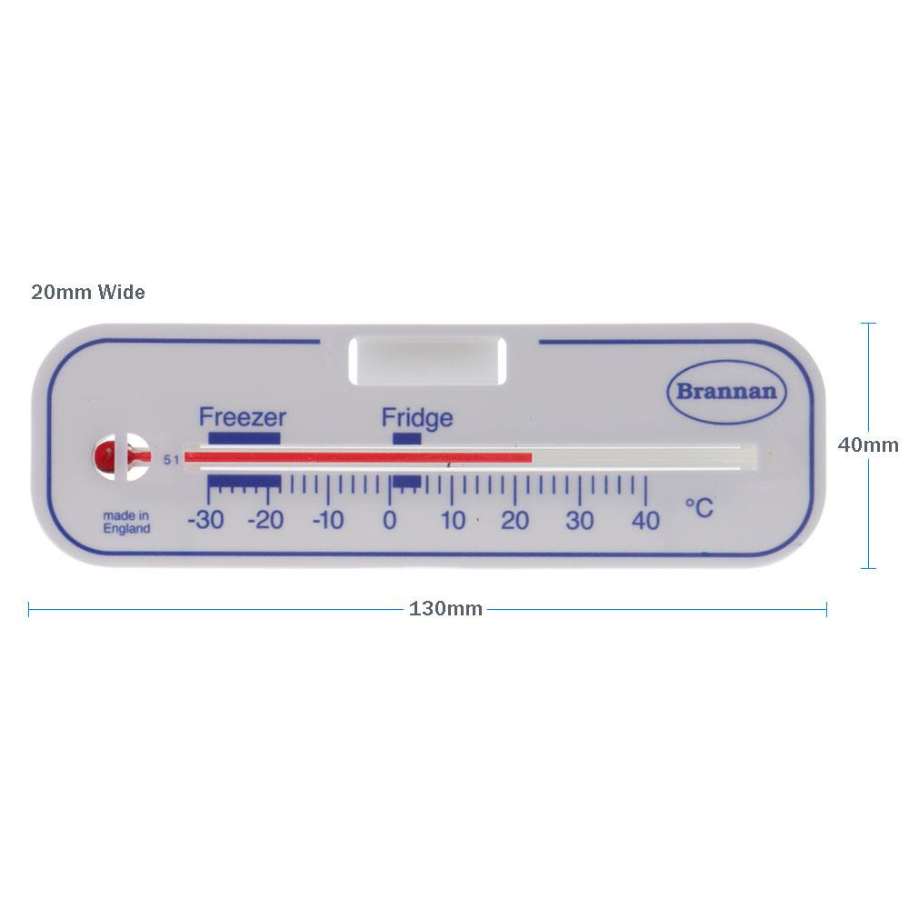 Brannan Horizontal Fridge Or Freezer Thermometer - White