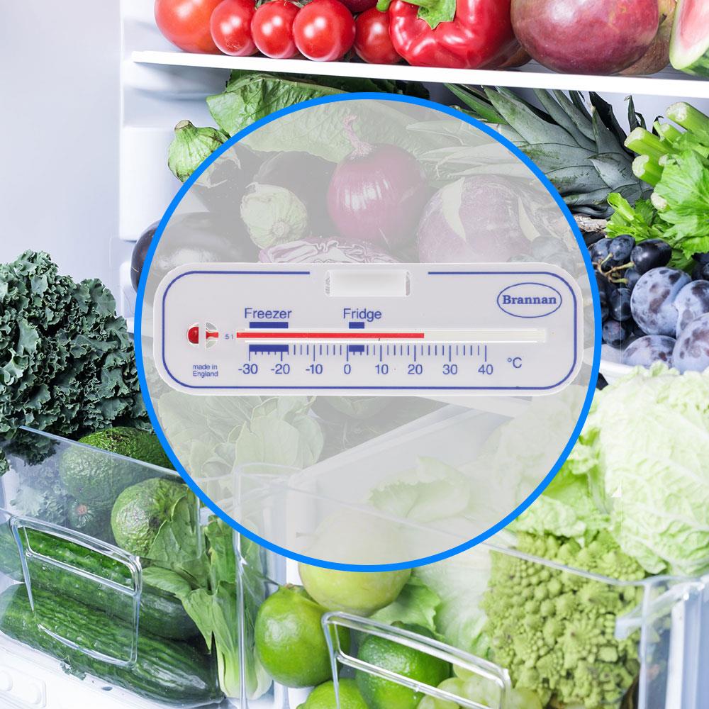 Brannan Horizontal Fridge Or Freezer Thermometer - White
