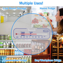 Brannan Horizontal Fridge Or Freezer Thermometer - White