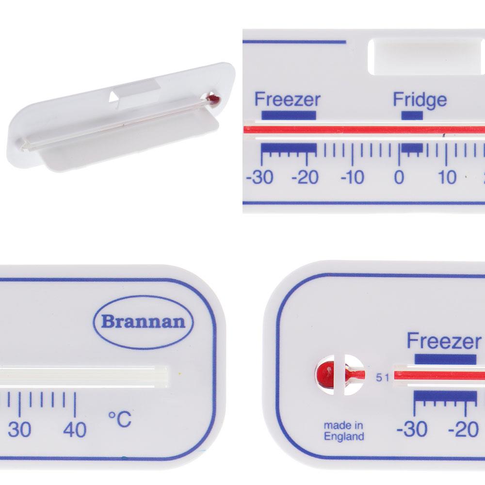 Brannan Horizontal Fridge Or Freezer Thermometer - White